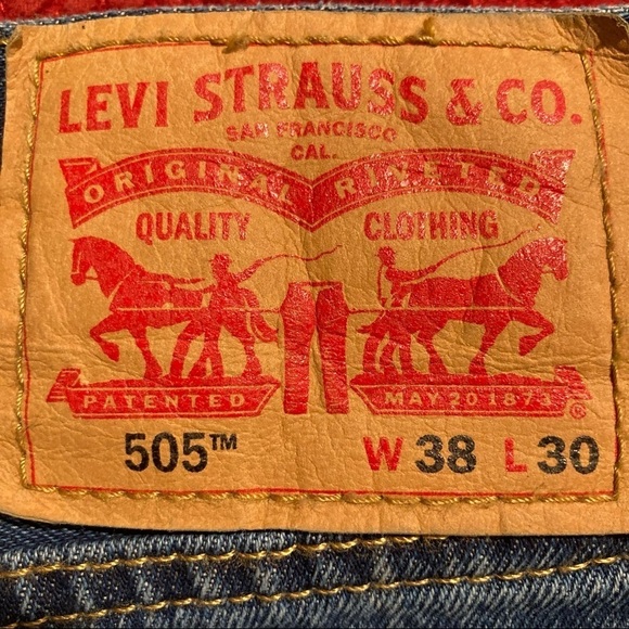 LEVI’S 505 Regular Straight  Leg 100% Cotton 12” Rise Sz 38 x 30 NWT - Picture 7 of 10